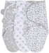 The Peanutshell Baby Swaddle Blankets for Boys or Girls, Grey Safari Animals & Stars, 3 Pack Wrap Set (Medium/Large)...