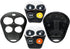 KeylessOption Keyless Entry Remote Control Starter Car Key Fob Case Shell Outer Cover Button Pads for Viper Automate Alarms...