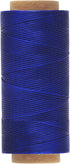 Mandala Crafts Blue Flat Waxed Thread for Leather Sewing - 273 Yds 150D 0.8mm Polyester Leather Thread String Waxed Cord for Leatherwork, Beading,...
