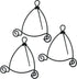 BANBERRY DESIGNS Black Metal Easel - Set of 3 - Wrought Iron Display Plate Stand - Swirling Spiral Scroll Design - 5 Inch High...