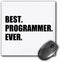3dRose LLC 8 x 8 x 0.25 Inches Mouse Pad, Best Programmer Ever, Fun Gift for Talented Computer Programming, Text (mp_185015_1)...