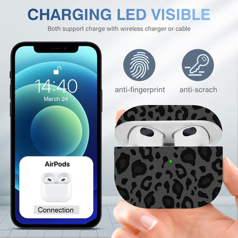 Compatible with Airpods 3rd Generation Case with Keychain/Lanyard/Cleaner Kit,Airpod Case 3rd Generation,3rd Generation Airpod Case[Front Led Visi...