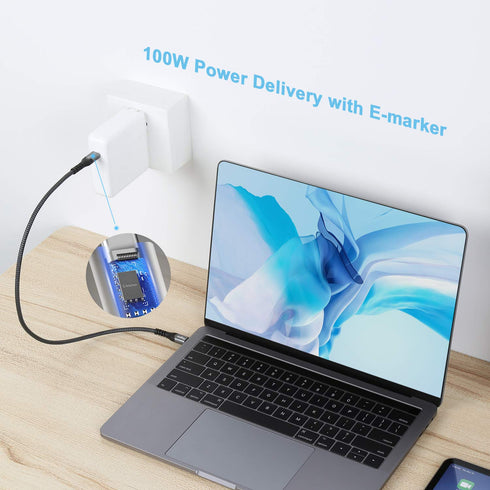 Fasgear USB C to USB C Cable 3ft, 10Gbps USB 3.1 Gen 2 Cord 5A Fast Charger with 4K Video and 100W Power Delivery (PD) Thunderbolt Compatible for ...