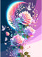 JULBEAR Diamond Art Painting Kits for Adults, DIY 5D Diamond Art Kits Round Full Drill Diamond Dots Paintings with Diamonds Dream Flowers Moon But...
