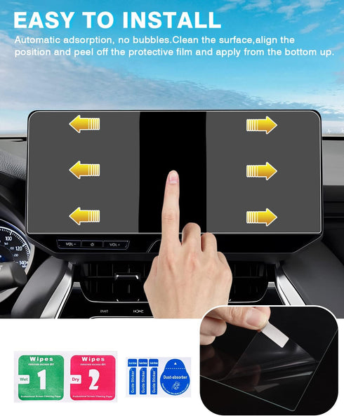 Karltys 2 Pack Screen Protector for 2021-2024 Toyota Venza 12.3-Inch Touch Screen, Tempered Glass Screen Protector for Venza Accessories, Navigati...