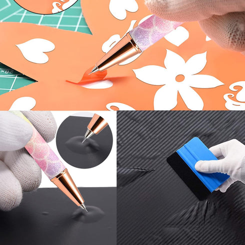 Weeding Tools for Vinyl?2 Pieces Air Release Pen Craft Vinyl Weeding Tools Stainless Steel Point Retractable Air Release Weeding Tools for Craft W...