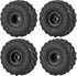 RCHUBAM 1.0" Wheel and Tire Set 4Pcs 69mm * 33mm Large Sticky Crawler Tires with Wheels for 1/18 TRX4M 1/24 Scale RC Crawler Car Axial SCX24 Upgra...