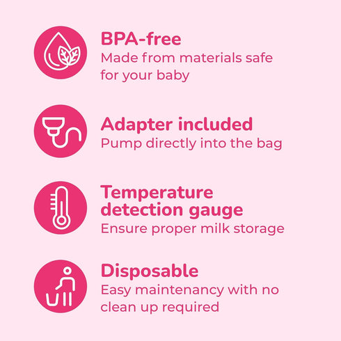 Spectra - Simple Store Milk Collection Bags 200 ml - Hygenic Double Lined Leak Free Insulation - Convenient Milk Storage for Busy Moms - 10 Count...