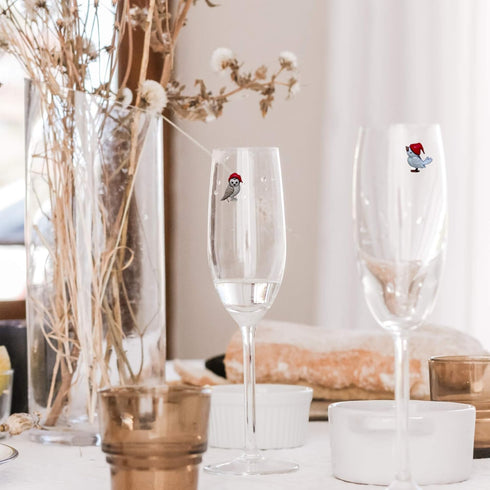 Winter Magnetic Wine Charms That Will Delight Your Guests all Season - Use at Christmas and Beyond - Set of 6 Drink Markers...