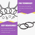 Swpeet 450Pcs 1 Inch 25mm Black Flat Key Chain Rings Kit, Including 150Pcs Split Keychain Rings with Chain and 150Pcs Jump Ring with 150Pcs Screw ...