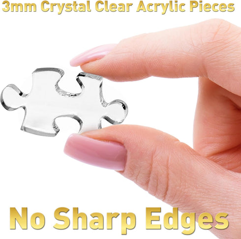 Funwares ImPuzzable Insanely Impossible Puzzle: 100-Piece Clear Acrylic Puzzle for Adults, Every Piece Unique, False Edges, False Corners, Hardest...