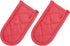 uxcell 2Pcs Pan Handle Sleeve, Pot Handle Covers Heat Resistant Iron Skillet Handle Covers for Kitchen Baking Cooking Supplies, Red 3.1 in x 5.9 i...