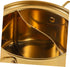 Golden Stainless Steel Small Hot Pot Small Cooking Pot Hot Pot with Divider Home Cooking Pot Kitchen Cooking Pot Noodle Pot Stock Pot Individual M...
