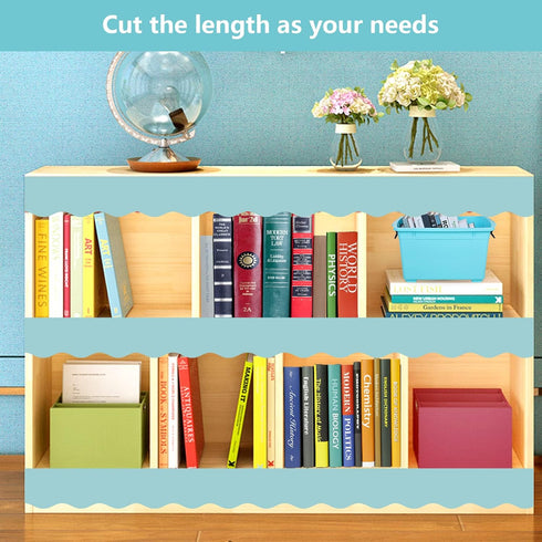 Fancy Land Light Turquoise Bulletin Board Border Scalloped Border Trim for Classroom 52ft One Roll...