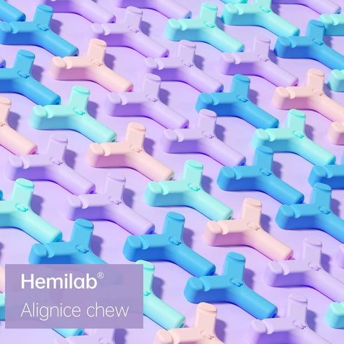 HEMILAB® 4 Pack Aligner Chewies, Y-Shaped Handheld Aligner Chewies for Invisalign, Compatible with Invisalign Braces, Aligner, Retainer...