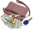Women Leather Coin Purse,Large Opening For Easy Access,With Wrist Strap(Purple)...