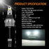 D-Lumina 912 921 LED Bulbs for Backup Reverse Light, 5600 Lumens 21W 2-SMD CSP Chips T15 906 W16W LED Bulb For Car Truck Reverse Back Up Light, Ca...
