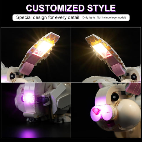 LED Lighting Kit for Lego Creator 3 in 1 White Rabbit, LED Light Compatible with Lego 31133 Building Block Models (Not Include Lego Set)...