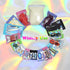 100-pack 2×2 inch mylar bags with clear window holographic resealable sealable packaging zip bag for small bussiness jewelry candy sample food pac...
