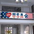 Probsin Large 4th of July Banner 120"x20" Decorations Independence Day Yard Sign Patriotic Hanging Decor American Heart Stars Party Supplies for I...