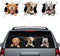 Funny Crack Dog Car Sticker 3 PCS, 3D Car Window Clings Labrador Golden Retriever Pitbull Realistic Animal Truck Wall Decal Pet Vinyl Static Stick...