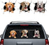 Funny Crack Dog Car Sticker 3 PCS, 3D Car Window Clings Labrador Golden Retriever Pitbull Realistic Animal Truck Wall Decal Pet Vinyl Static Stick...