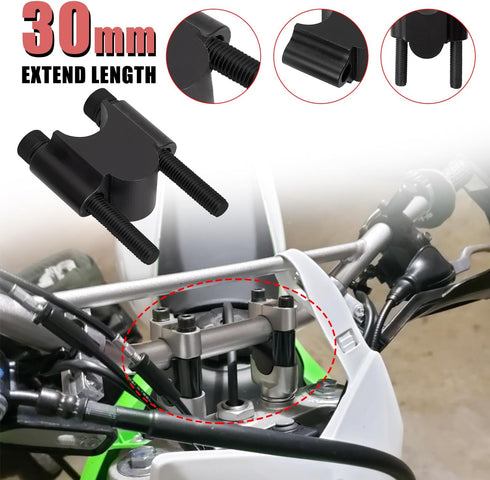RANSOTO 7/8" Handlebar Risers Mount Clamp Handle Bar Riser 30mm Height Compatible with Kawasaki Honda Suzuki ATV Dirt Bike Yamaha MT-07 MT-09...
