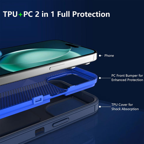 Designed for iPhone 15 Plus Case/iPhone 14 Plus Case, Strong Magnetic, Compatible with MagSafe, Dual Drop Protection, Dustproof, Non Fading, Non Y...