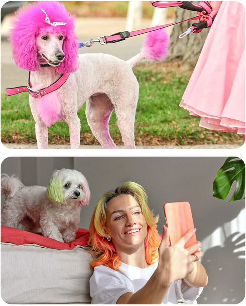 Dog Hair Dye Temporary, Dog Nail Polish Pet Safe Hair Dye, 12 Color Easy Washed Dog Dye Non Toxic Temporary for Pet Safe Hair Dye...