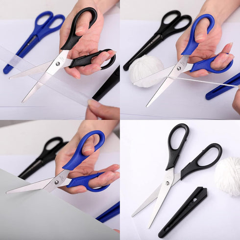 6.5in Multipurpose Scissors, Stainless Steel Sharp Shears for Office Home School Students Household General Use Craft Supplies - 2 Pack...