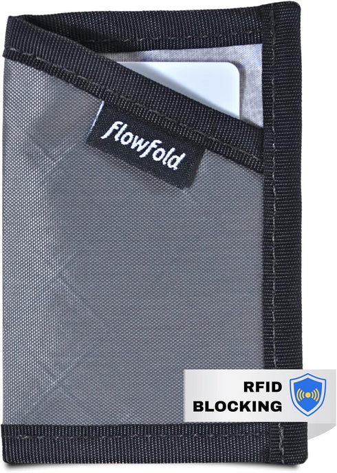 Flowfold RFID-Blocking Wallet Card Holder Wallet Recycled Material Minimalist Wallet - Durable Slim Front Pocket Wallets Made in USA...