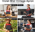 Violet Mist Vintage Apron for Women with Pockets - Cute Polka Dot Retro Stylish Apron, Red...