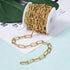 Pandahall 16.4 Feet 304 Stainless Steel Paperclip Chains Necklace Golden Plated 17x7x1.6mm Unwelded Strong Oval Cable Chains Links with Spool for ...