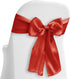Lann's Linens - 10 Elegant Satin Wedding/Party Chair Cover Sashes/Bows - Ribbon Tie Back Sash - Red...