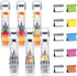 6pcs Paper Clip Dispenser,Clam Clip Dispensers with 200 Metal Refill Clips,Handheld Reusable Creative Stapler Push Clamp File...
