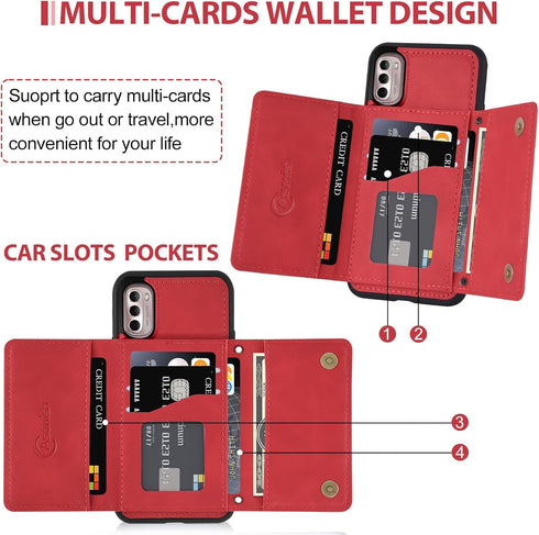 Asuwish Phone Case for Moto G Stylus 2022 4G Wallet Cover with Tempered Glass Screen Protector and PU Leather Credit Card Holder Stand Cell Access...