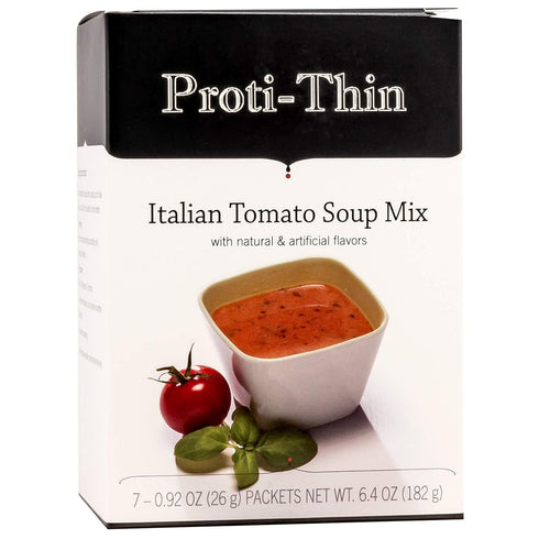 Proti-Thin High Protein Italian Tomato Soup, Healthy Instant Diet Soup Mix, 15g Protein, Low Calorie, Low Carb, Low Fat, Sugar Free, Gluten-Free K...