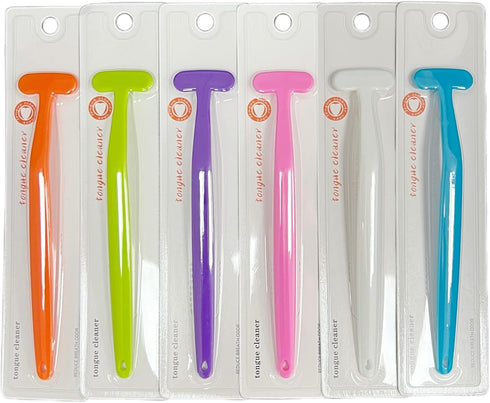 6 Pack Tongue Scraper, Plastic Tongue Cleaner Brush for Adults Tongue Scrubber for Better Breath Dental Oral Care Supplies (6 Pcs Tongue Scraper)...