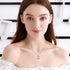 AOBOCO Two-Tone Sterling Silver and Rose Gold or Gold-Faith Hope Love Cross Charm Pendant Necklace with Austrian Crystal...