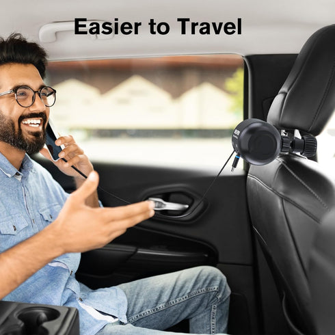 OHLPRO 2 in 1 Backseat Car Charging Station Box, 45W Fast Charge Multi Retractable Car Charger for iPhone/Samsung and Tablets, for Lyft Uber Drive...