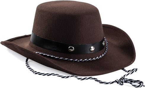 Funny Party Hats Brown Felt Cowboy Hat for Kids and Babies - Western Party Hat - One Size Fits Most...