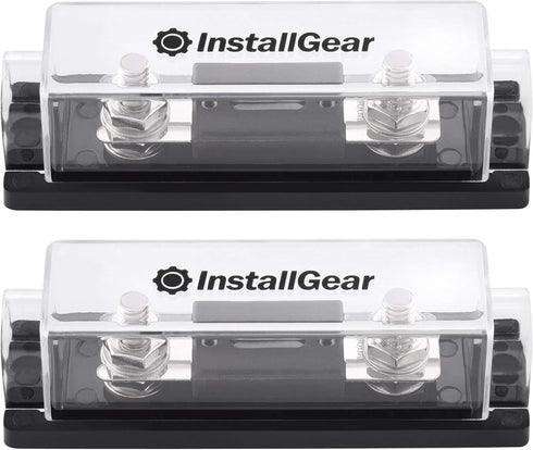 InstallGear 0/2/4 Gauge ANL Fuse Holder with 250 Amp ANL Fuses - 2 Pack...
