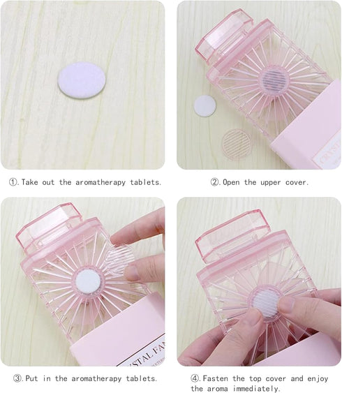 Perfume Aromatherapy Fan, Portable USB Rechargeable Small Pocket Fan with Power Bank,Three-speed Regulation, Stretchable Hand Fan, Birthday Gifts ...