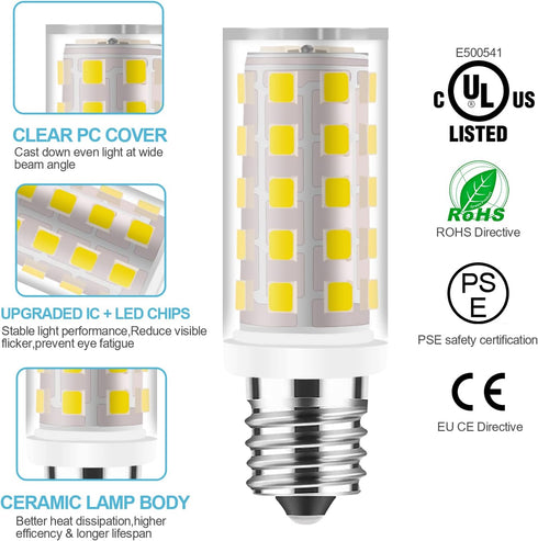 No flicker double-sided mirror bulb 40W equivalent for Conair illuminations Makeup Mirror 10x Double Sided Illuminated Mirror Fits Jerdon Makeup M...