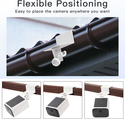 2Pack Gutter Mount Compatible with eufy Security SoloCam S220/C210, eufyCam 2C/2C Pro, 3/S330, 2/2 Pro, 3C/S300, 360°Adjustable Weatherproof Mount...