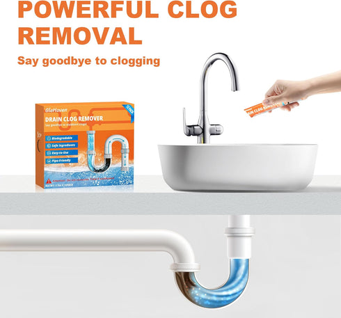 Drain Clog Remover 12 Pack Drain Cleaner Powerful Clogged Drain Sink Drain Clog Remover Hair Clog...