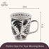 Karma Gifts 16 oz Black and White Boho Mug Beetle - Cute Coffee and Tea Mug - Ceramic Coffee Mugs for Women and Men...