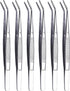 6 Pieces CiviLight Sewing Machine Oil Tweezers College Tweezer Curved Tweezers Precision Stainless Steel 6 Inch Long Serger Tweezers for Craft wit...