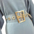 ANKOMINA Women Fashion Holographic Clear Wide Belt Transparent PVC Metal Buckle Waist Belt Waistband Cinch Dress Belt...