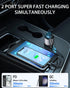 SUNDAREE Car Charger with Plug Outlet, 90W USB Car Charger Fast Charging, PD PPS QC 3.0 USB Cigarette Lighter Charger for iPhone and Samsung and M...